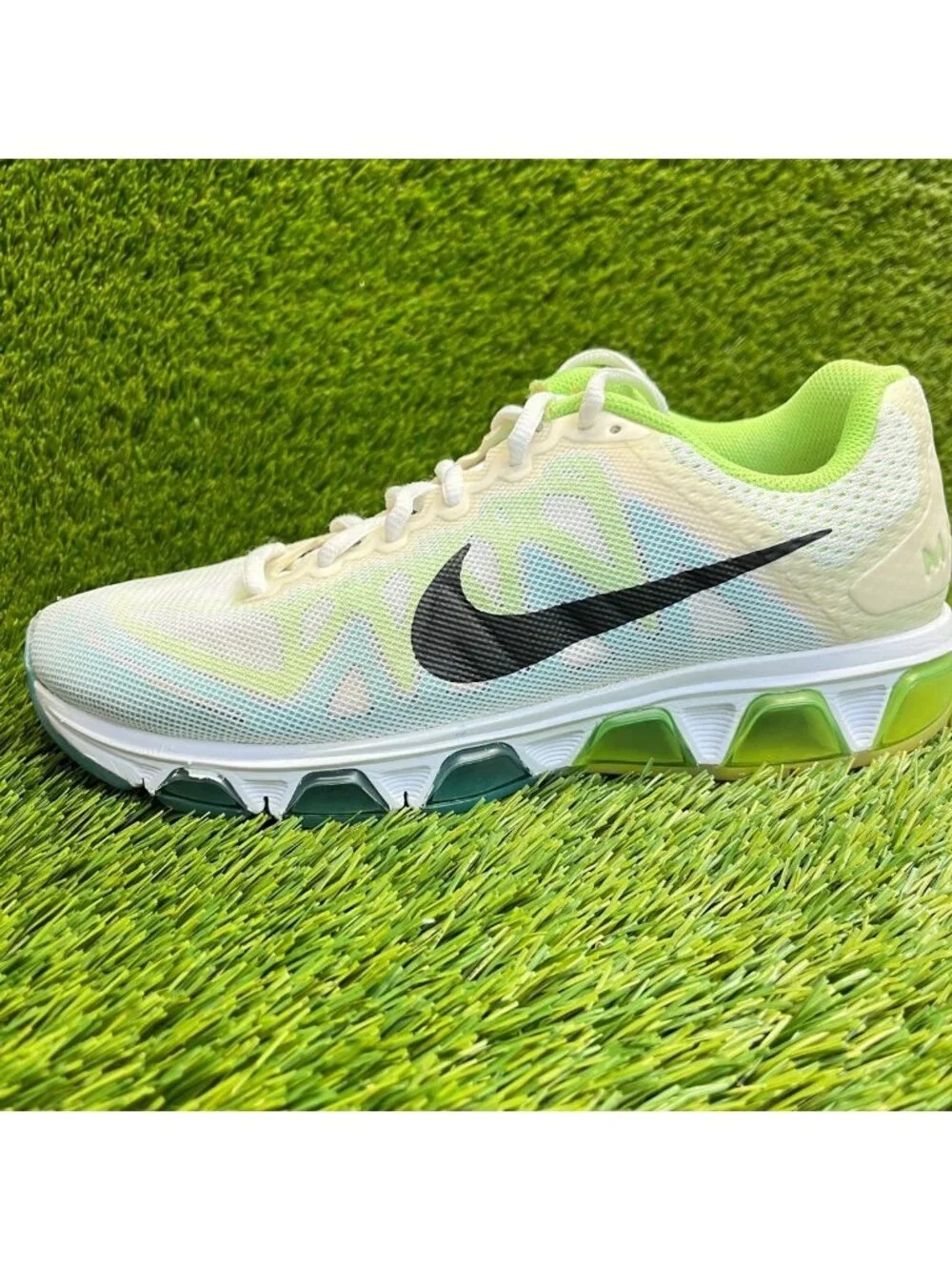 Nike Air Max Tailwind 7 Womens Size 10 White Green Black Running Shoes Sneakers